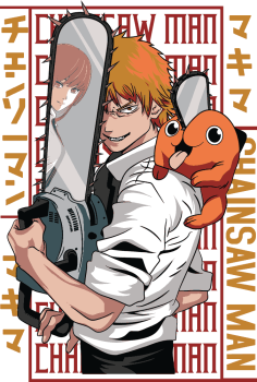 Chainsaw Dark Anime Vector